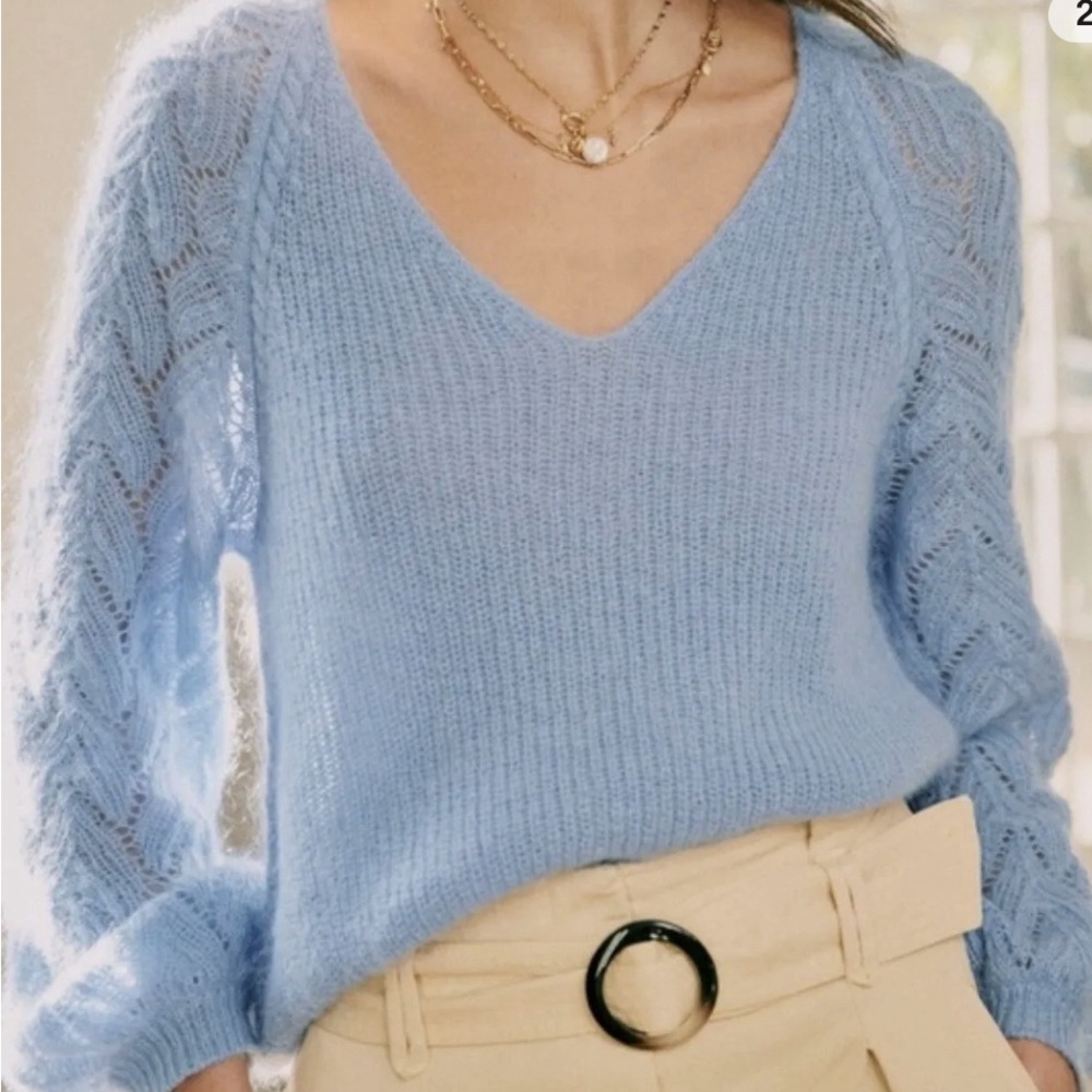 Sezane pastel blue Diane jumper